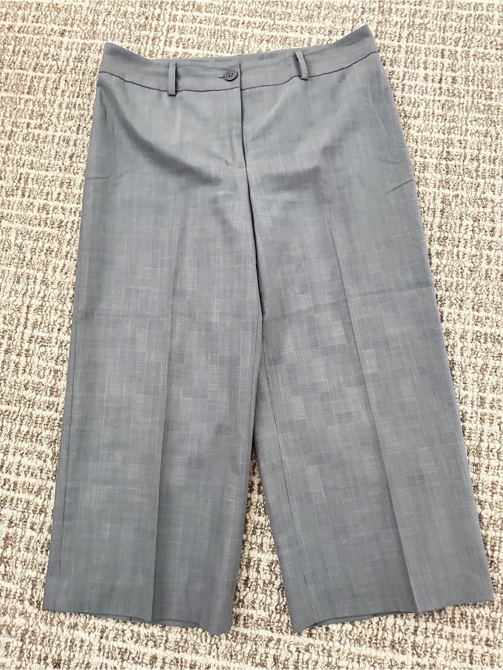NEW Bogari Gray Silk Blend Cropped Women's Dress Trousers, Sz 10